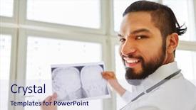  Presentation with maxillofacial surgery - Theme having making diagnose for maxillofacial surgery background and a sky blue colored foreground