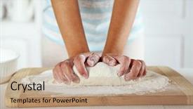  Presentation with homemade pastry apple pie pies - Amazing slide set having making dough for apple pie backdrop and a coral colored foreground