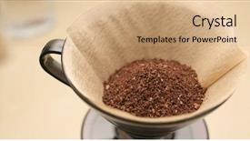  Presentation with coffee - Audience pleasing slides consisting of making drip coffee at home backdrop and a coral colored foreground