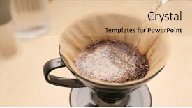  Presentation with emergency medical intravenous iv drip - Colorful slide deck enhanced with making drip coffee at home backdrop and a  colored foreground