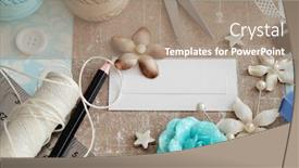  Presentation with scrapbooking - Beautiful theme featuring making-greeting-card-scrapbooking-greeting backdrop and a coral colored foreground