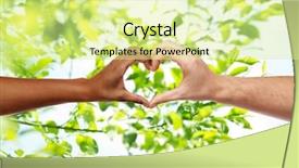  Presentation with skin color - Theme enhanced with making heart shape over green background and a blonde colored foreground