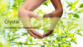  Presentation with skin color natural - Amazing presentation design having making heart shape over green backdrop and a yellow colored foreground