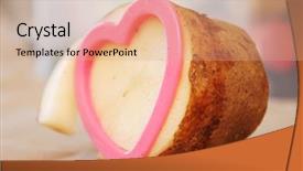  Presentation with stamps - Beautiful slide set featuring making homemade stamps from potatoes backdrop and a coral colored foreground