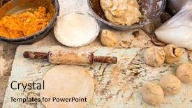  Presentation with way - Audience pleasing presentation theme consisting of making indian parantha on street backdrop and a lemonade colored foreground