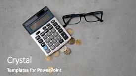  Presentation with bookkeeping - Theme consisting of making life count - busines finance money and bookkeeping background and a gray colored foreground