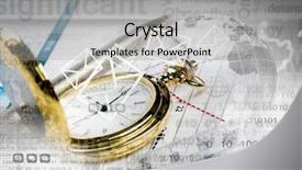  Presentation with business technology concepts digital lifestyle - Theme having making life count - pocket watch and business concepts background and a light gray colored foreground