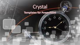  Presentation with business technology concepts digital lifestyle - Slide deck having making life count - pocket watch and business concepts background and a  colored foreground