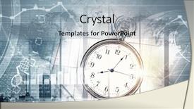  Presentation with digital - Colorful presentation design enhanced with making life count - pocket watch and business concepts backdrop and a  colored foreground