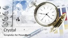  Presentation with business technology concepts digital lifestyle - PPT layouts having making life count - pocket watch and business concepts background and a  colored foreground
