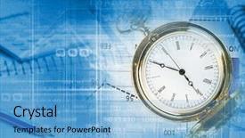  Presentation with business technology concepts digital lifestyle - Beautiful PPT theme featuring making life count - pocket watch and business concepts backdrop and a  colored foreground
