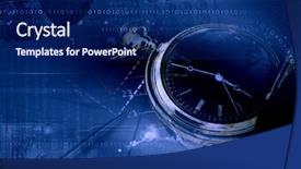  Presentation with digital - Amazing slide set having making life count - pocket watch and business concepts backdrop and a navy blue colored foreground