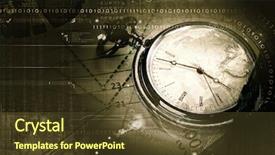  Presentation with business technology concepts digital lifestyle - Cool new slide deck with making life count - pocket watch and business concepts backdrop and a tawny brown colored foreground