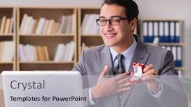  Presentation with online dating - Beautiful presentation theme featuring making-making-proposal-in-online backdrop and a light gray colored foreground