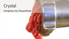  Presentation with electrical - Slide deck enhanced with making-mince-with-electrical-meat background and a light gray colored foreground