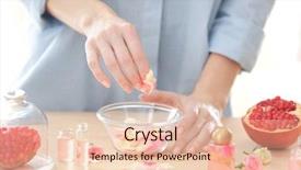  Presentation with perfume - Slide deck featuring making natural perfume with rose background and a lemonade colored foreground