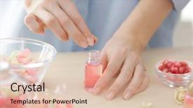  Presentation with perfume - Colorful slide deck enhanced with making natural perfume with rose backdrop and a lemonade colored foreground