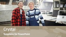  Presentation with shipyard - Slides featuring making new sketches in shipyard background and a coral colored foreground