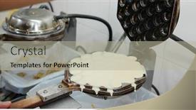  Presentation with egg - Presentation theme consisting of making-of-hong-kong-local background and a mint green colored foreground