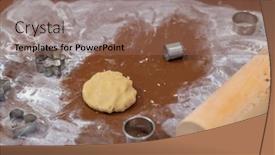  Presentation with cookies christmas - Slide set consisting of making-of-the-christmas-cookies background and a violet colored foreground