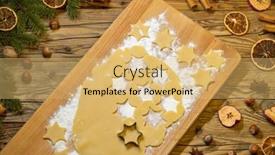  Presentation with cookies christmas - PPT layouts having making-of-the-christmas-cookies background and a yellow colored foreground