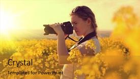  Presentation with cpa photos - Audience pleasing slide set consisting of making photos of rapeseed field backdrop and a  colored foreground