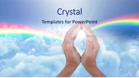  Presentation with remote - Theme with making remote - close-up of hands joined background and a light blue colored foreground