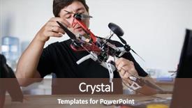  Presentation with square - Audience pleasing presentation theme consisting of making remote - image of man fixing square backdrop and a tawny brown colored foreground