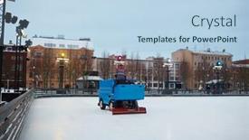  Presentation with rink - Beautiful presentation theme featuring making rink level backdrop and a light blue colored foreground