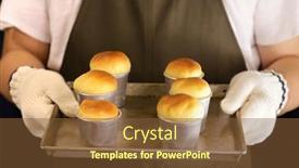  Presentation with rum - Presentation design featuring making-rum-baba-baba-au background and a tawny brown colored foreground