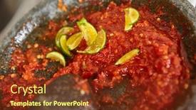  Presentation with flavor - Beautiful presentation featuring jeruk - making sambal special chili food backdrop and a tawny brown colored foreground