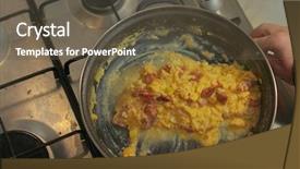  Presentation with eggs egg carton egg box - Theme consisting of making scrambled eggs with onion background and a  colored foreground