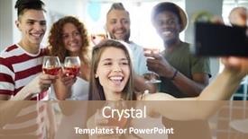  Presentation with cocktail party - Amazing theme having making selfie of friendly company backdrop and a coral colored foreground