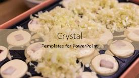  Presentation with octopus - Theme consisting of making-takoyaki-octopus-ball background and a coral colored foreground