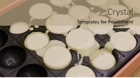  Presentation with octopus - Slide set enhanced with making-takoyaki-octopus-ball background and a coral colored foreground