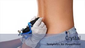  Presentation with potter hands making in clay - Presentation consisting of making tattoo on woman lumbar background and a seafoam green colored foreground