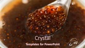  Presentation with tapioca - Beautiful presentation design featuring making the pearl milk tea backdrop and a wine colored foreground