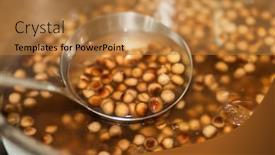  Presentation with tapioca - Beautiful presentation design featuring making the pearl milk tea backdrop and a gold colored foreground