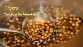  Presentation with tapioca - Theme having making-the-pearl-milk-tea background and a coral colored foreground