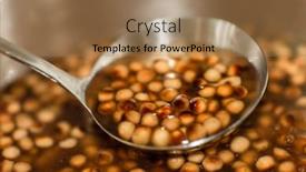  Presentation with milk tea - Colorful presentation design enhanced with making-the-pearl-milk-tea backdrop and a coral colored foreground