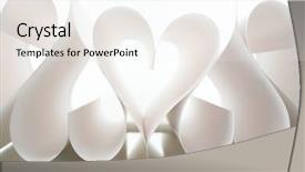  Presentation with paper making - Presentation theme enhanced with making up several heart shapes background and a white colored foreground