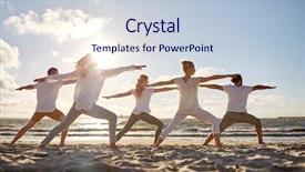  Presentation with healthy lifestyle - Audience pleasing presentation design consisting of making warrior pose on beach backdrop and a lemonade colored foreground