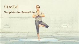  Presentation with black people healing - Colorful presentation design enhanced with making yoga in tree pose backdrop and a cream colored foreground