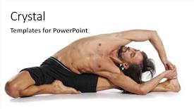  Presentation with yoga - Slide deck consisting of making yoga isolated on white background and a white colored foreground