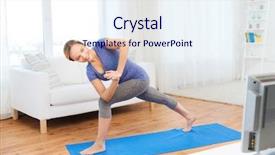  Presentation with healthy people - Audience pleasing slide deck consisting of making yoga low angle lung backdrop and a sky blue colored foreground