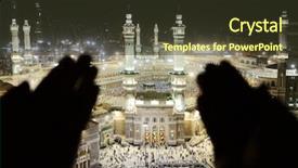  Presentation with makkah - Cool new theme with makkah - islamic holy place backdrop and a tawny brown colored foreground