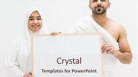  Presentation with makkah - Cool new slides with makkah - muslim man posing as ready backdrop and a lemonade colored foreground