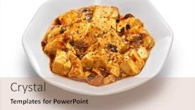  Presentation with spicy food - PPT theme featuring mala-tofu-numbing-and-spicy background and a coral colored foreground