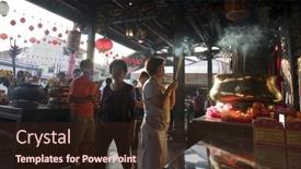  Presentation with malacca - Audience pleasing presentation theme consisting of malacca-february-16-devotees-pray backdrop and a wine colored foreground