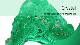 Presentation with stone - Slides with malachite stone isolated on white background and a  colored foreground